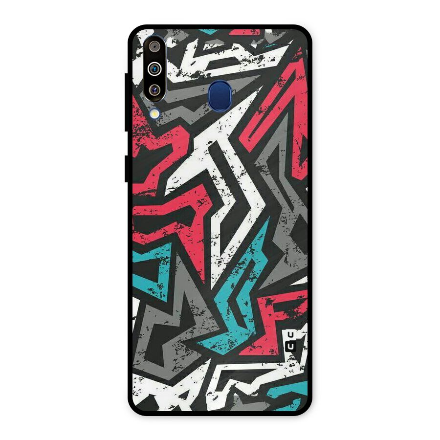 Rugged Strike Abstract Metal Back Case for Galaxy M30