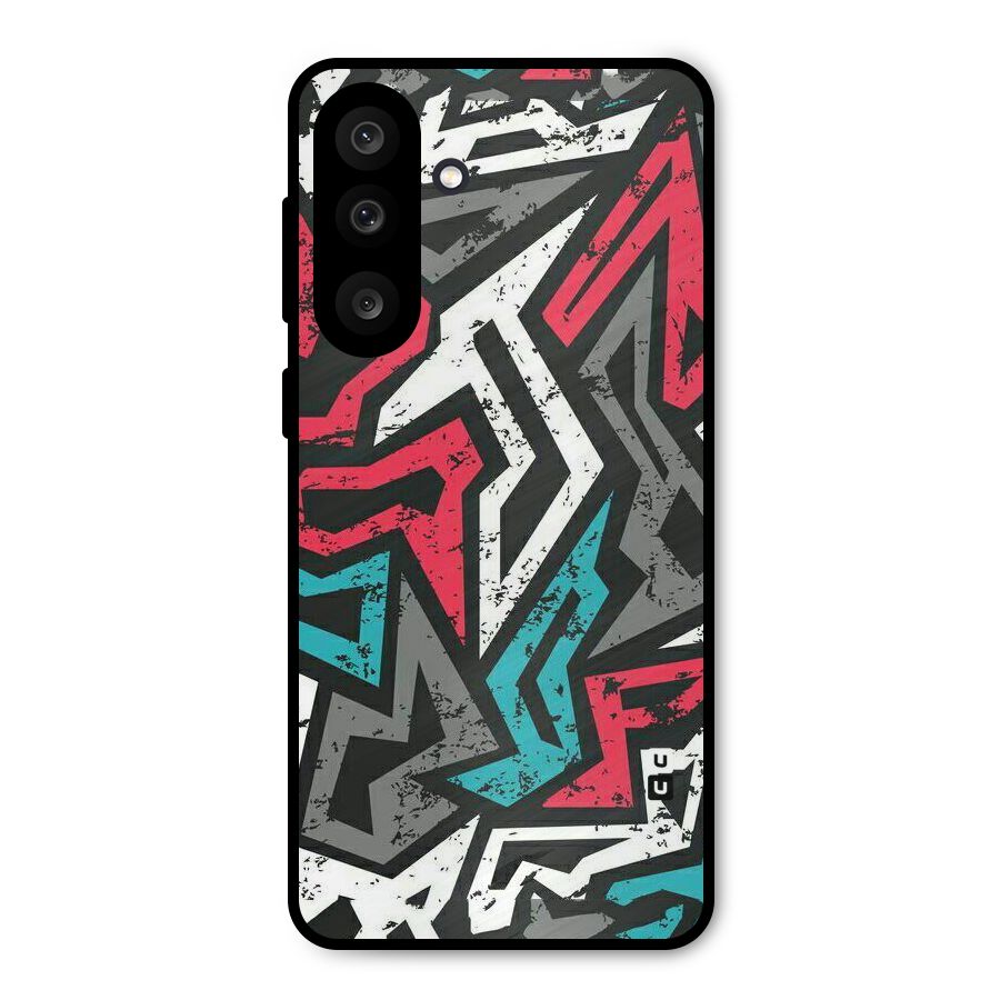 Rugged Strike Abstract Metal Back Case for Galaxy M56