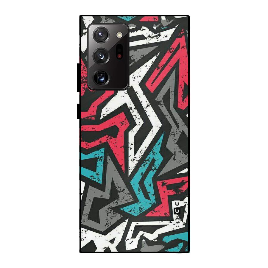 Rugged Strike Abstract Metal Back Case for Galaxy Note 20 Ultra 5G