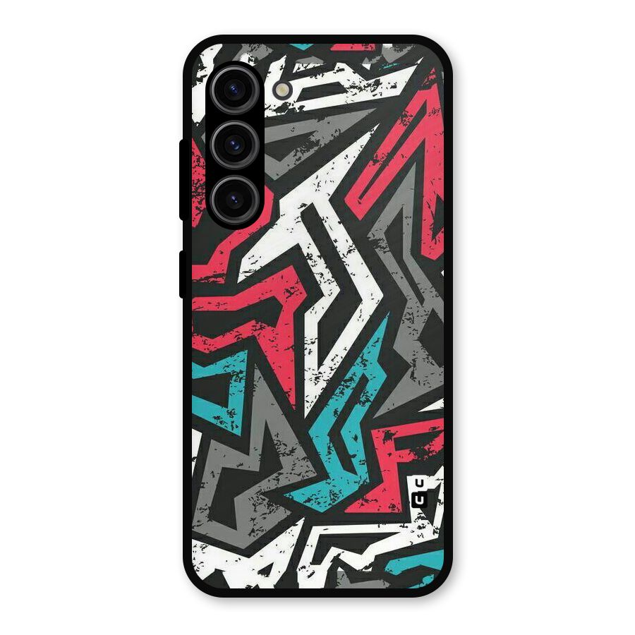 Rugged Strike Abstract Metal Back Case for Galaxy S23