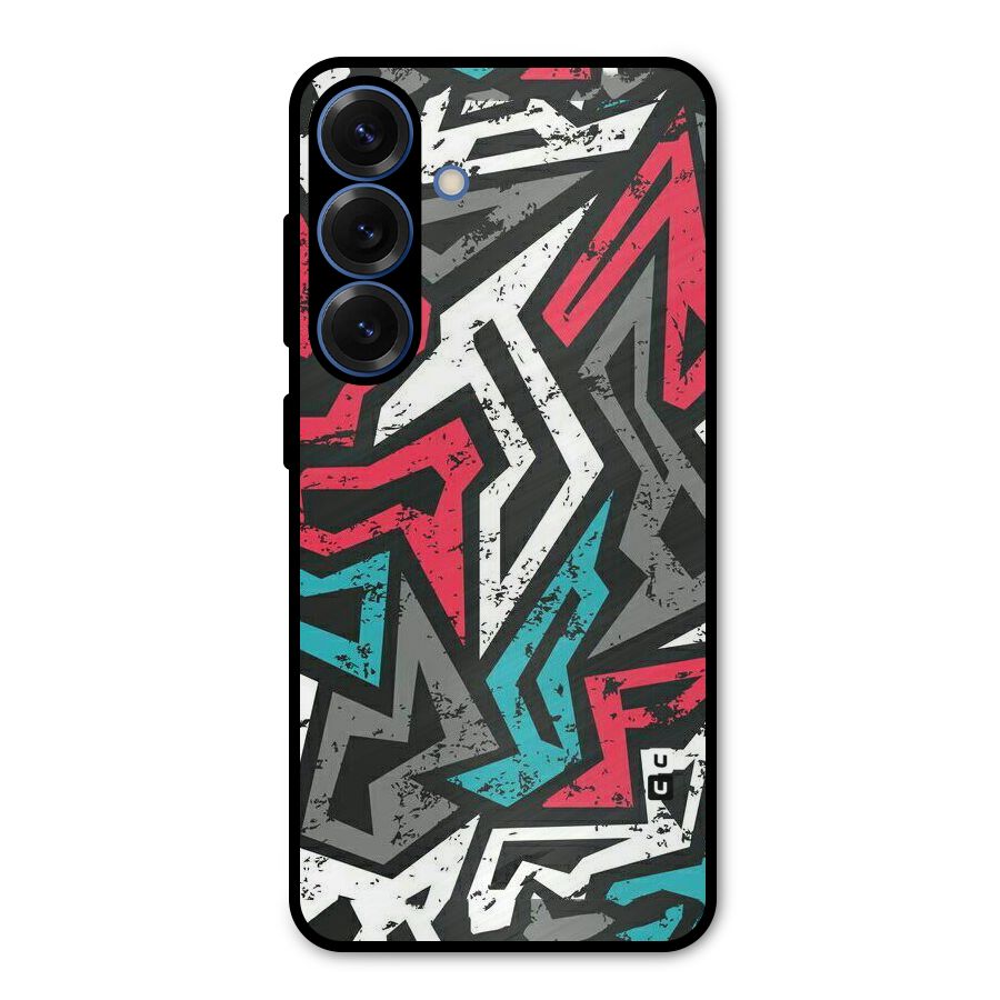 Rugged Strike Abstract Metal Back Case for Galaxy S25