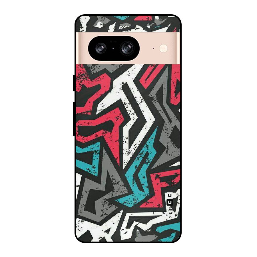 Rugged Strike Abstract Metal Back Case for Google Pixel 8