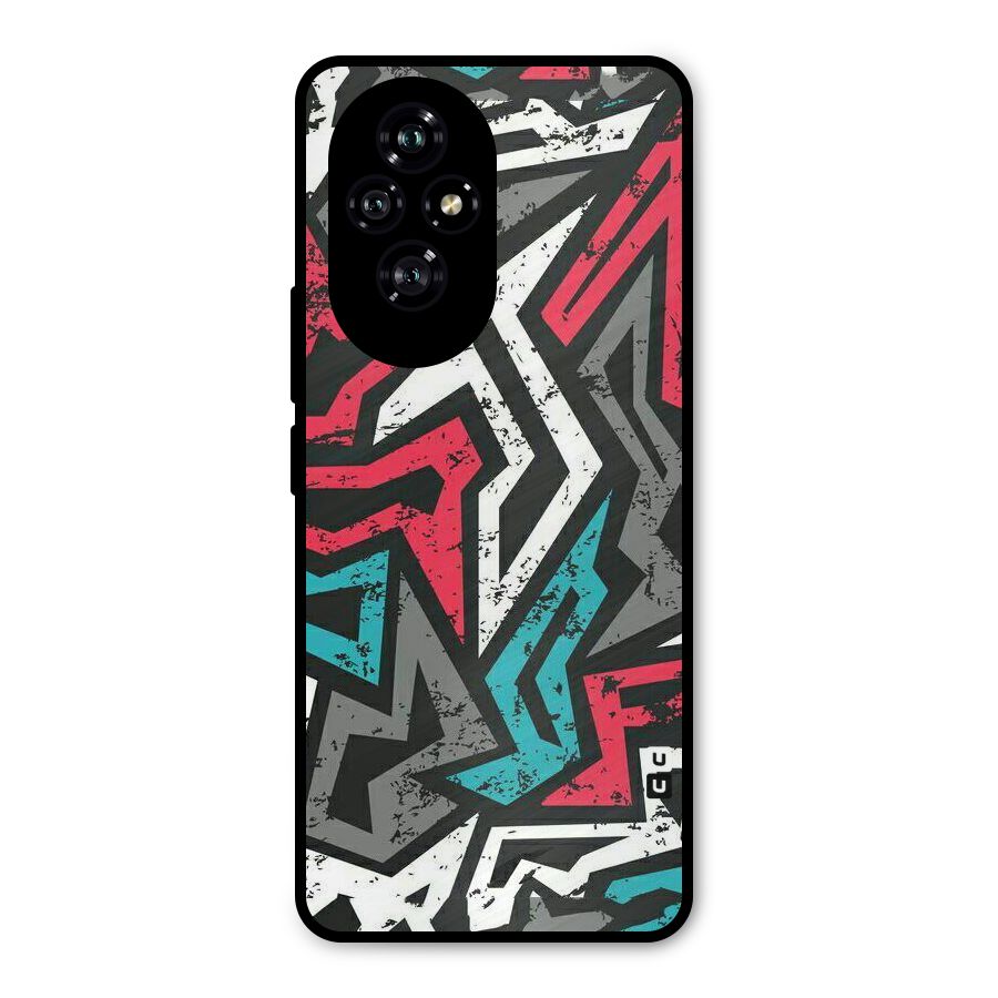 Rugged Strike Abstract Metal Back Case for Honor 200