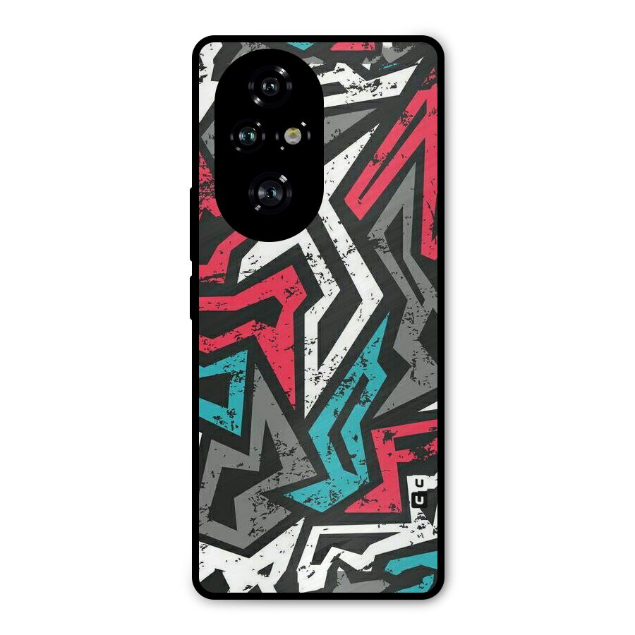 Rugged Strike Abstract Metal Back Case for Honor 200 Pro