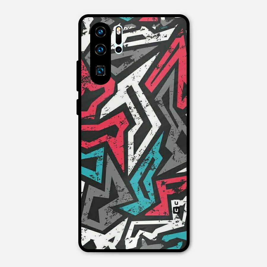Rugged Strike Abstract Metal Back Case for Huawei P30 Pro