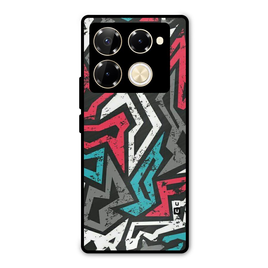 Rugged Strike Abstract Metal Back Case for Infinix Note 40 Pro Plus