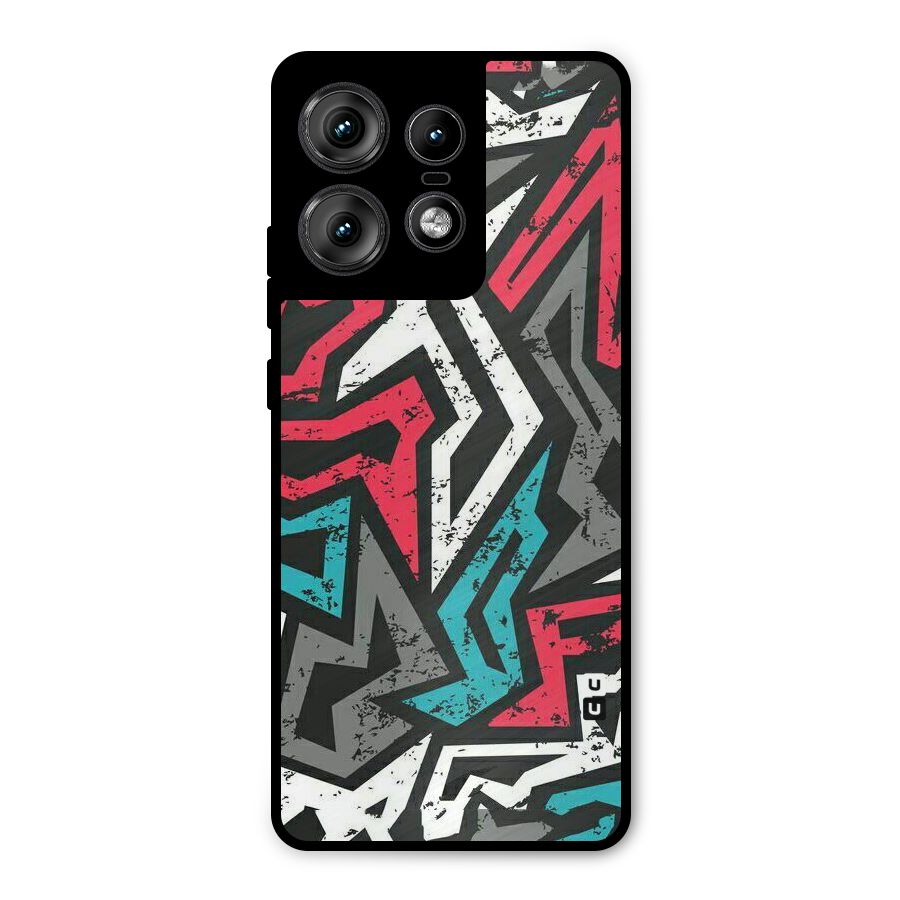 Rugged Strike Abstract Metal Back Case for Motorola Edge 50 Pro