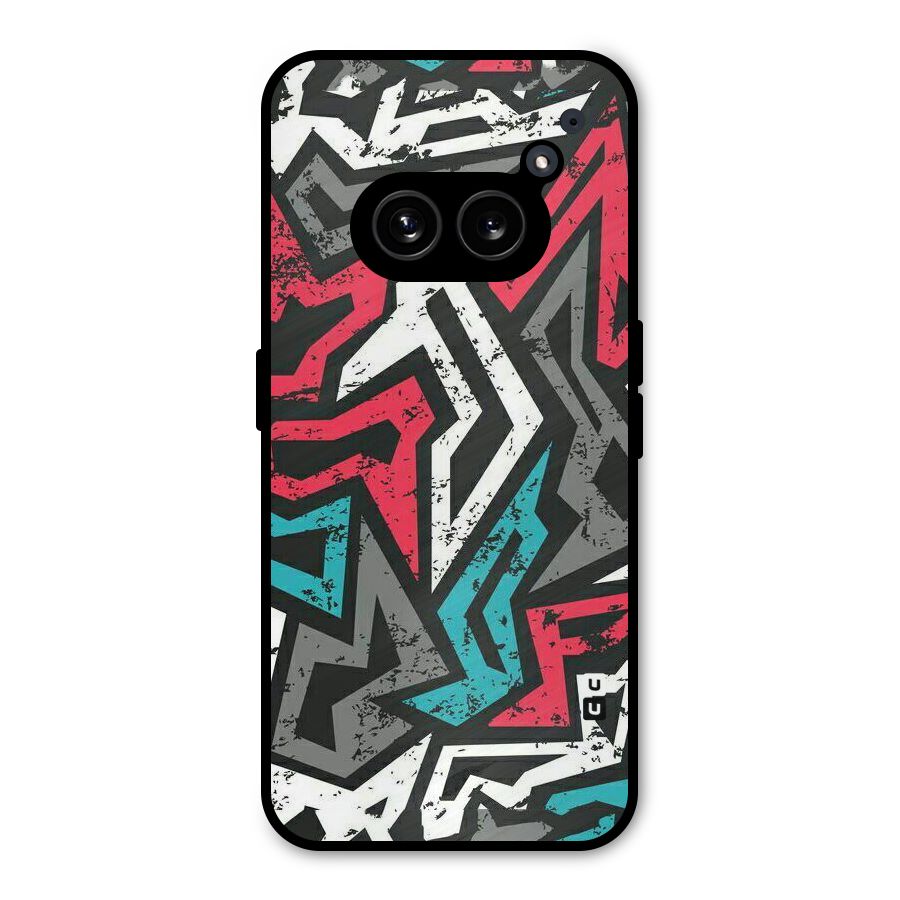 Rugged Strike Abstract Metal Back Case for Nothing Phone 2a Plus