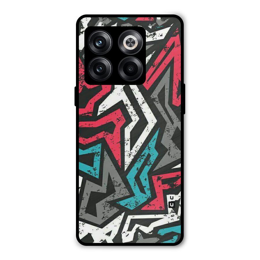 Rugged Strike Abstract Metal Back Case for OnePlus 10T