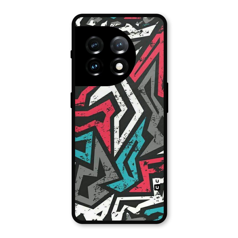 Rugged Strike Abstract Metal Back Case for OnePlus 11
