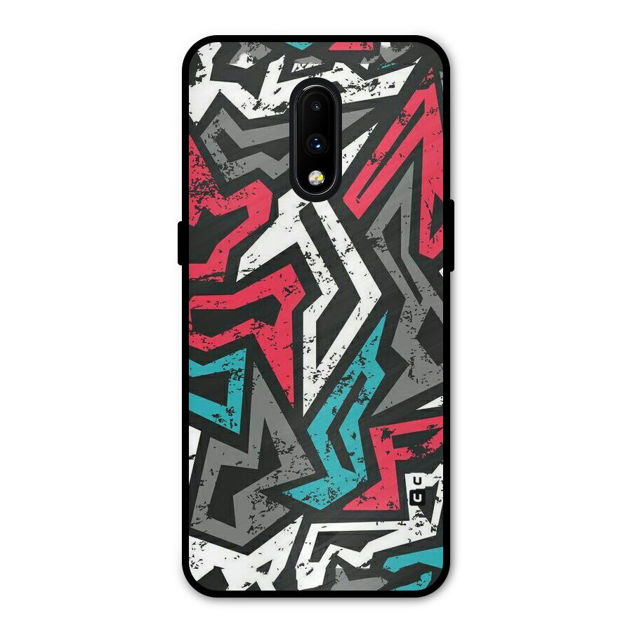 Rugged Strike Abstract Metal Back Case for OnePlus 7