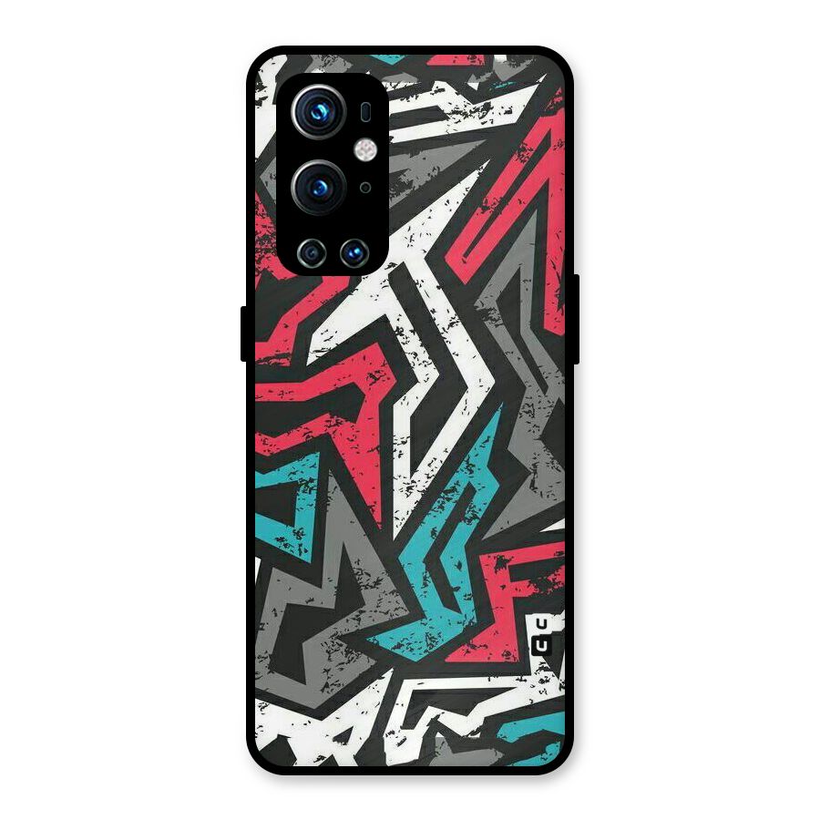 Rugged Strike Abstract Metal Back Case for OnePlus 9 Pro
