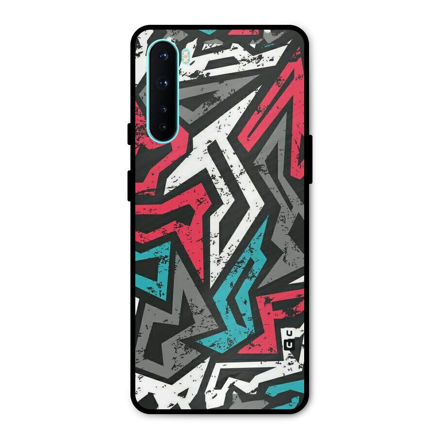 Rugged Strike Abstract Metal Back Case for OnePlus Nord