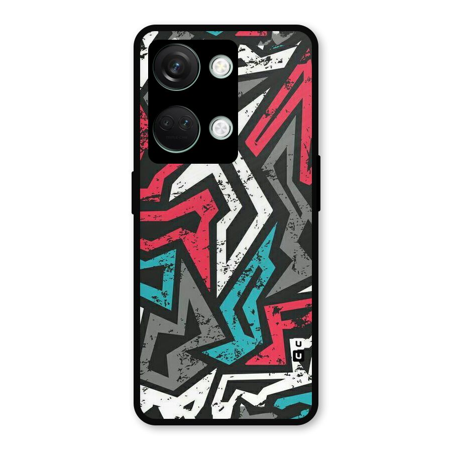 Rugged Strike Abstract Metal Back Case for OnePlus Nord 3