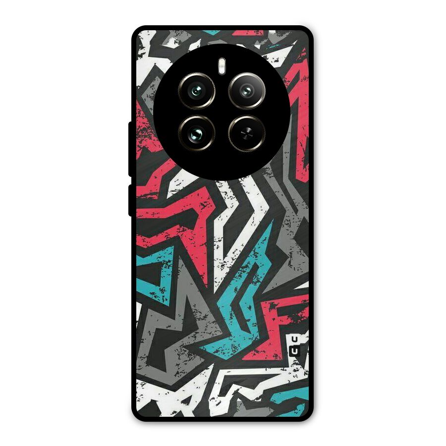 Rugged Strike Abstract Metal Back Case for Realme 12 Pro