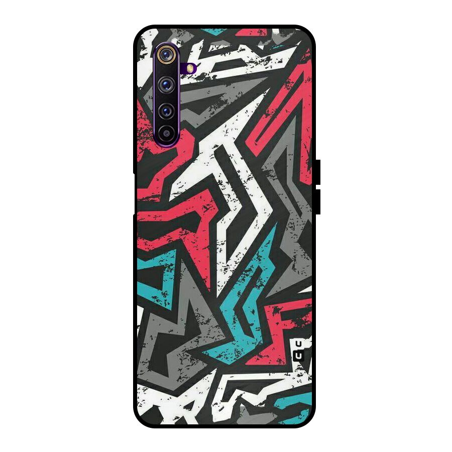 Rugged Strike Abstract Metal Back Case for Realme 6 Pro