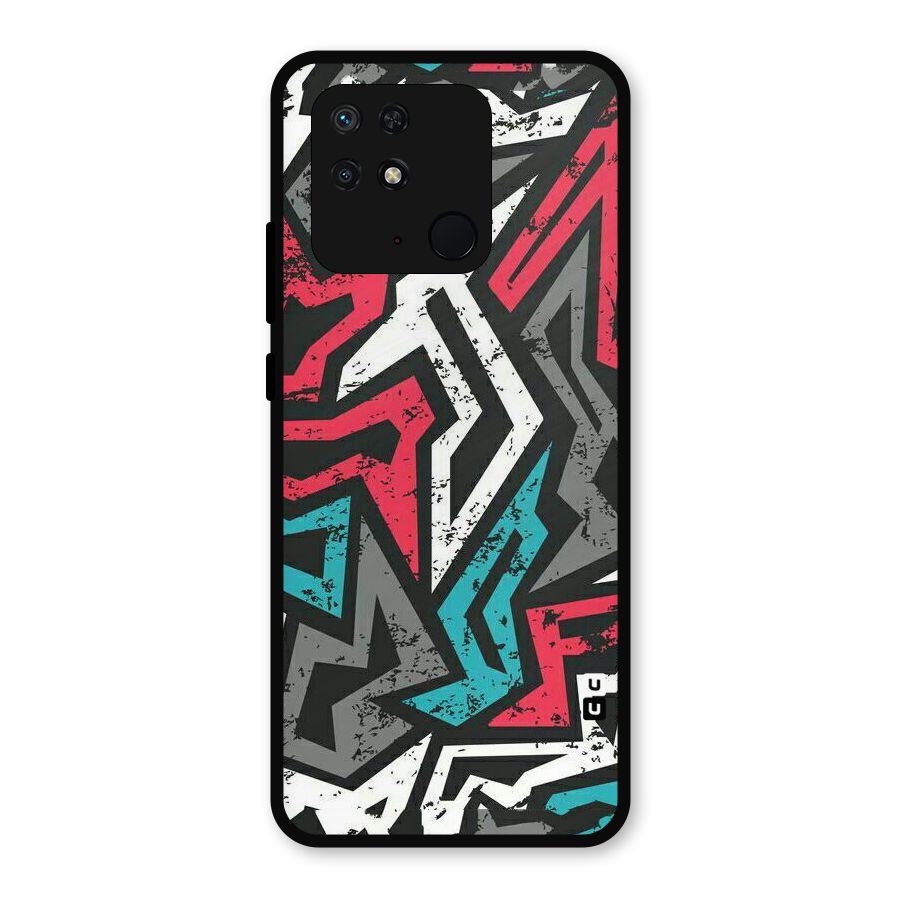 Rugged Strike Abstract Metal Back Case for Redmi 10
