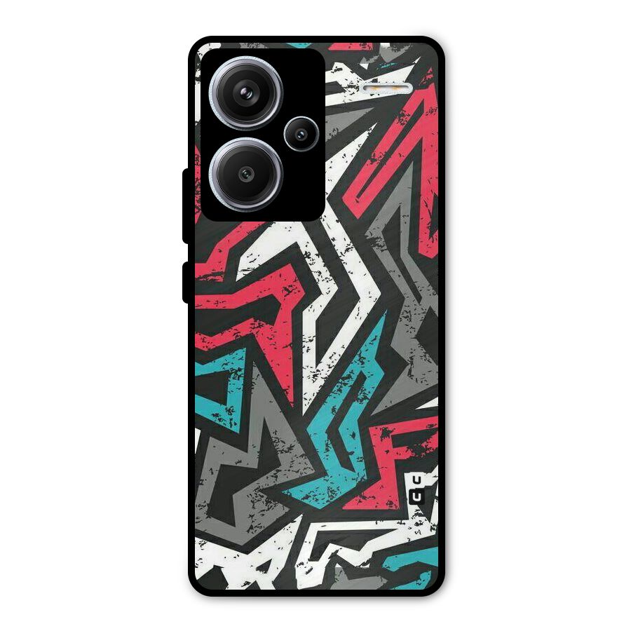 Rugged Strike Abstract Metal Back Case for Redmi Note 13 Pro Plus
