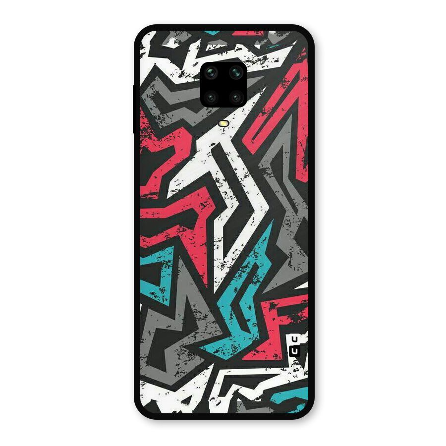 Rugged Strike Abstract Metal Back Case for Redmi Note 9 Pro