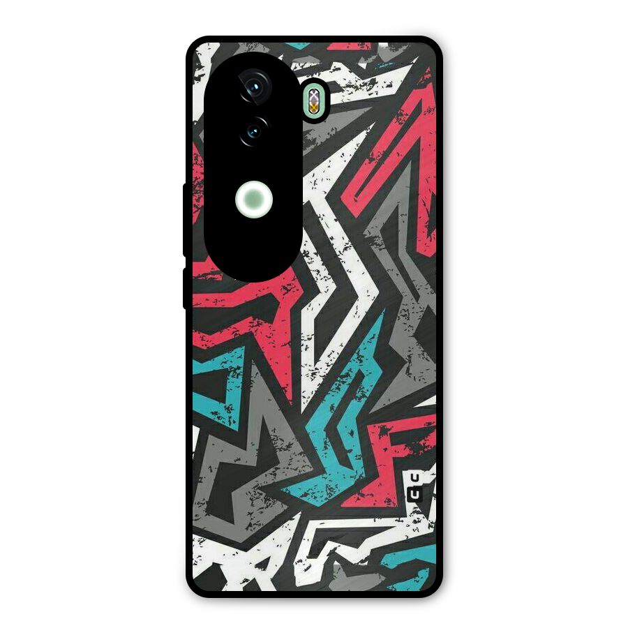 Rugged Strike Abstract Metal Back Case for Vivo V40e