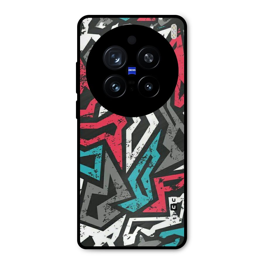 Rugged Strike Abstract Metal Back Case for Vivo X200 Pro