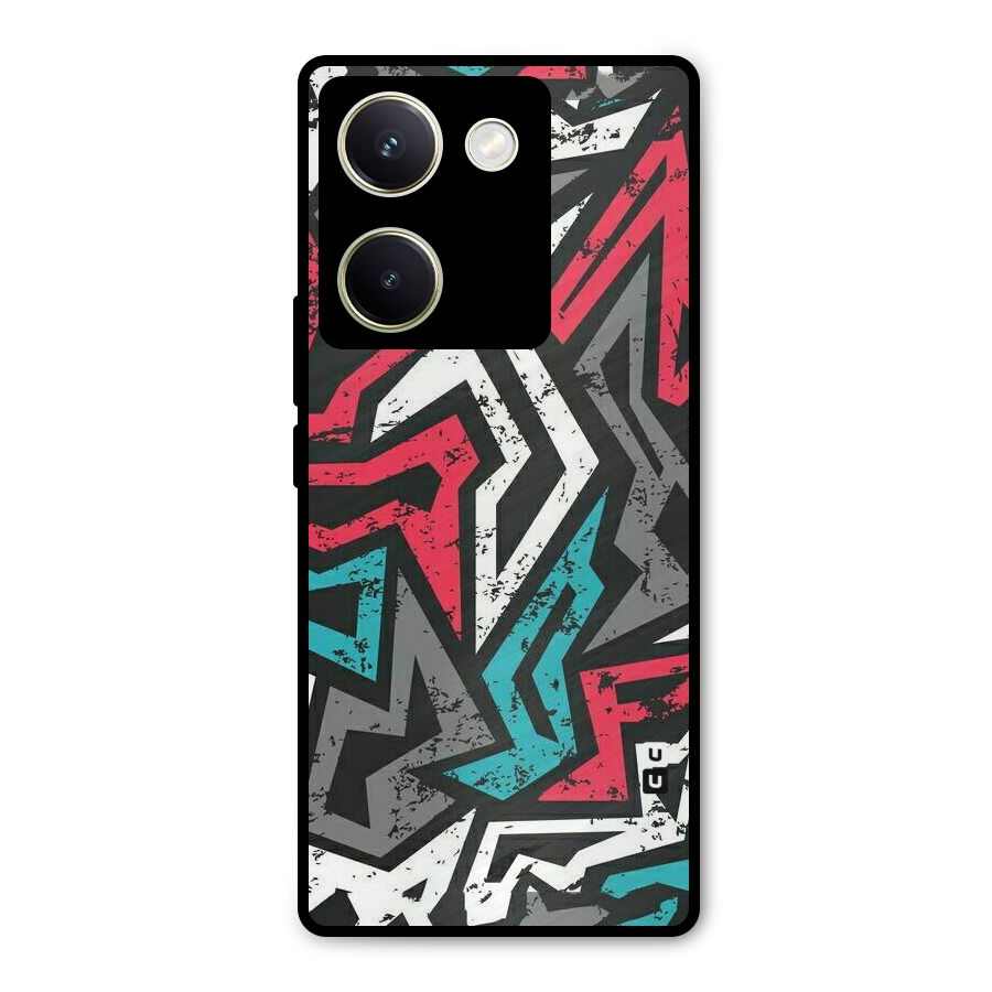 Rugged Strike Abstract Metal Back Case for Vivo Y200 Pro