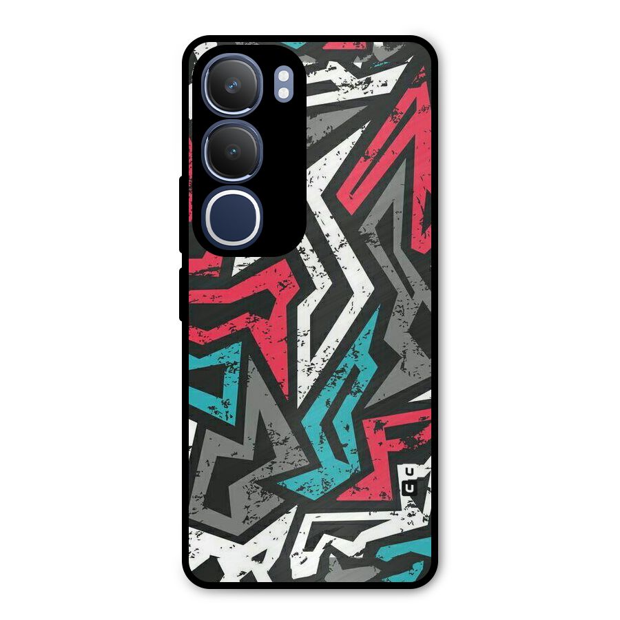 Rugged Strike Abstract Metal Back Case for Vivo Y29
