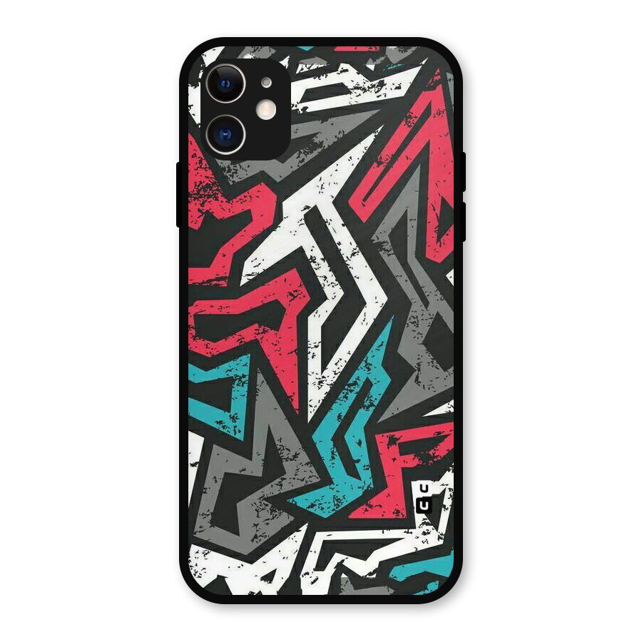 Rugged Strike Abstract Metal Back Case for iPhone 11