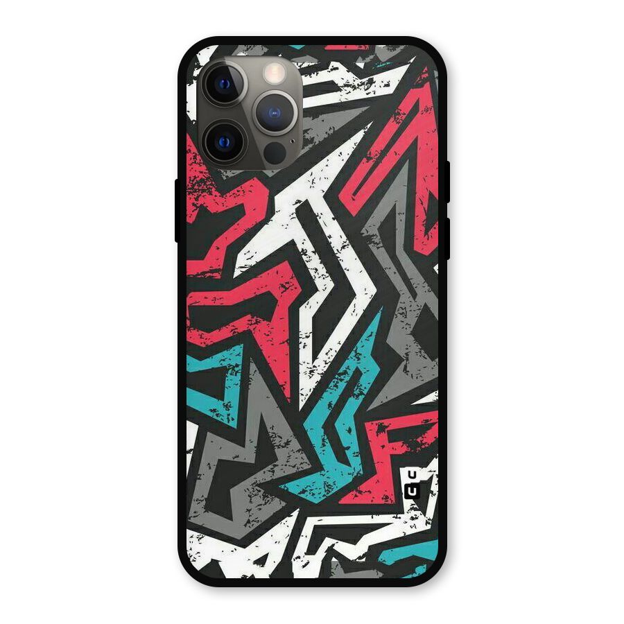Rugged Strike Abstract Metal Back Case for iPhone 12 Pro