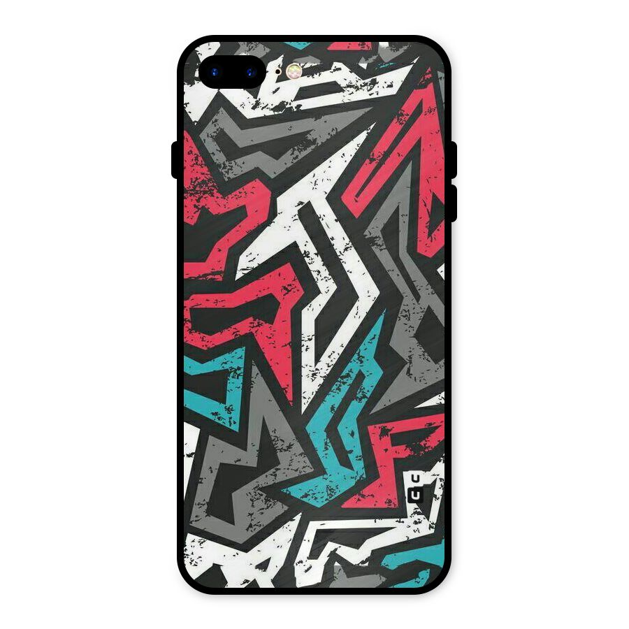 Rugged Strike Abstract Metal Back Case for iPhone 8 Plus