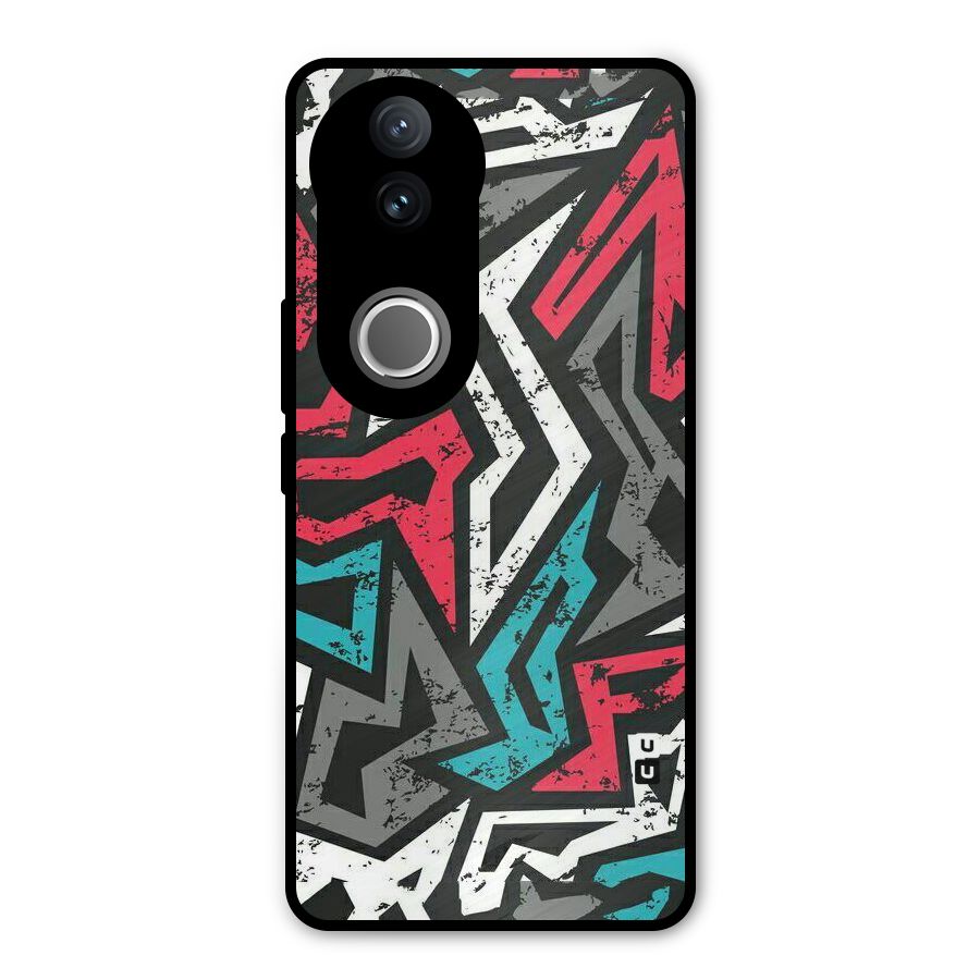 Rugged Strike Abstract Metal Back Case for iQOO Z10R