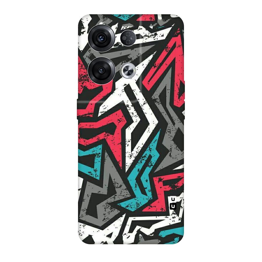 Rugged Strike Abstract Original Polycarbonate Back Case for Oppo Reno8 Pro 5G