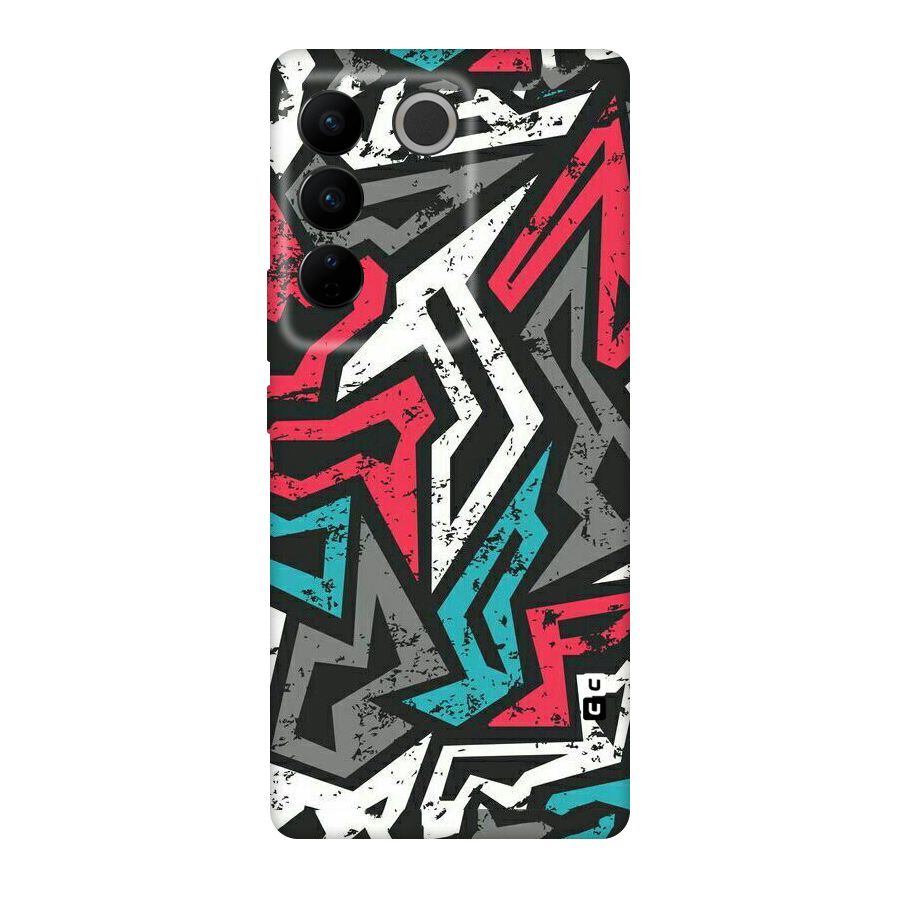 Rugged Strike Abstract Original Polycarbonate Back Case for Vivo V27