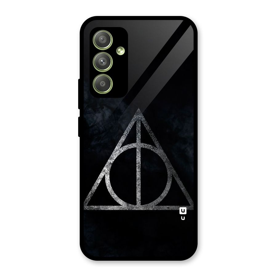 Rugged Triangle Design Glass Back Case for Galaxy A54