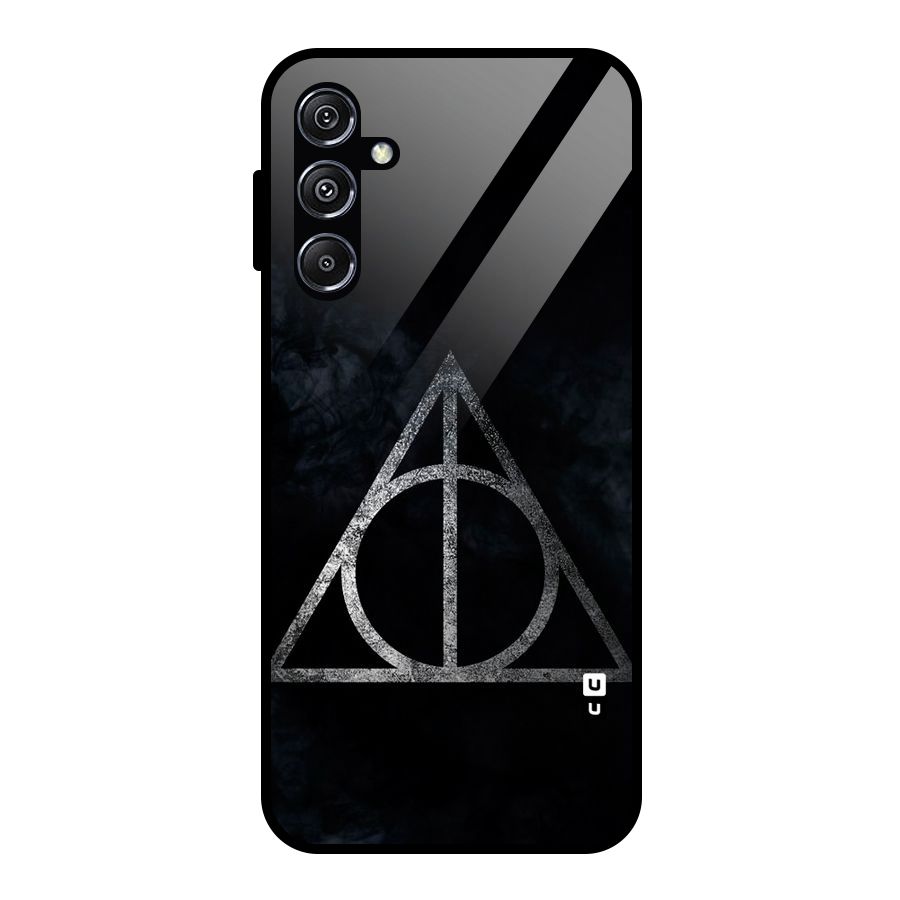 Rugged Triangle Design Glass Back Case for Galaxy M34 5G