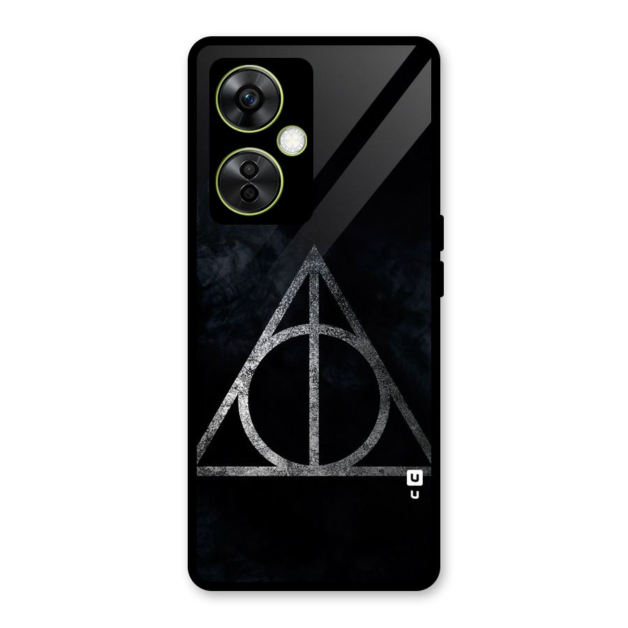 Rugged Triangle Design Glass Back Case for OnePlus Nord CE 3 Lite