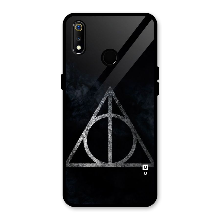 Rugged Triangle Design Glass Back Case for Realme 3i