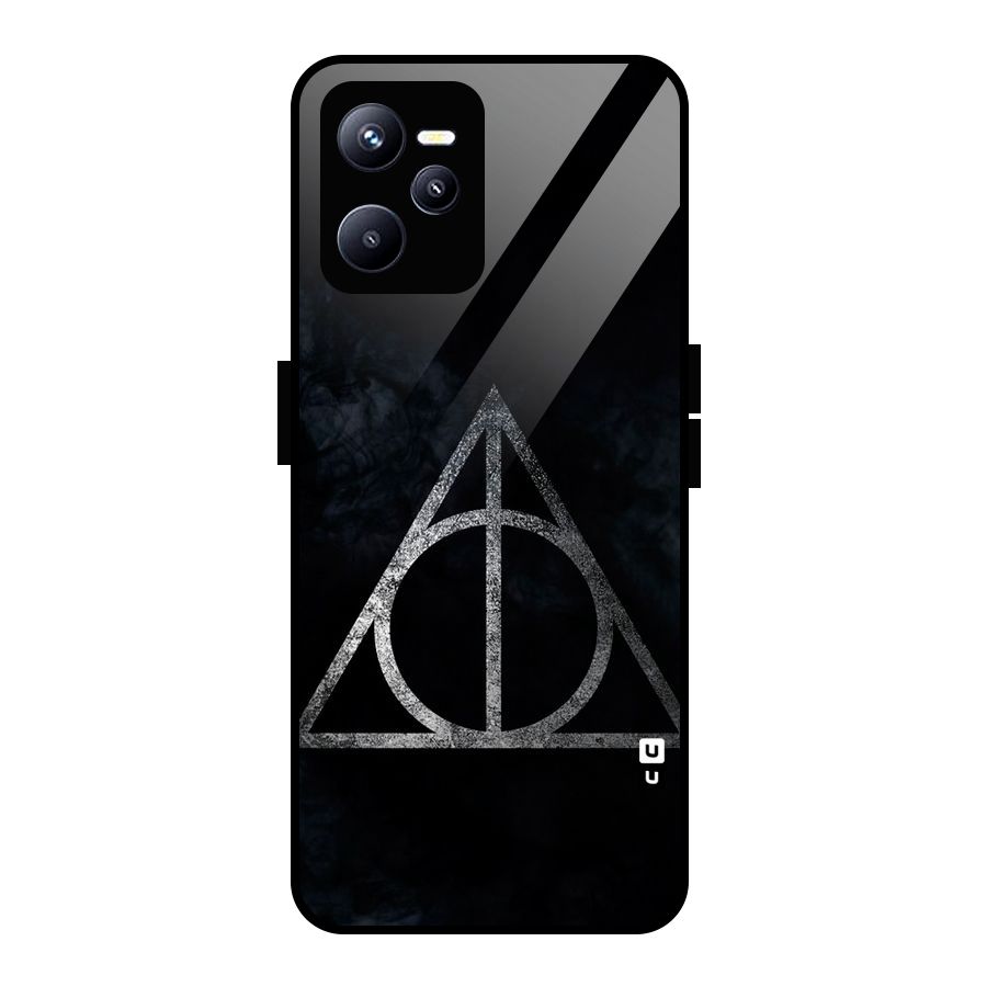 Rugged Triangle Design Glass Back Case for Realme C35