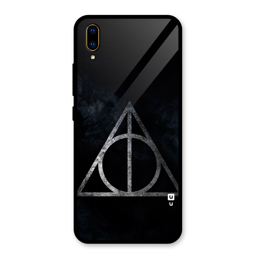 Rugged Triangle Design Glass Back Case for Vivo V11 Pro