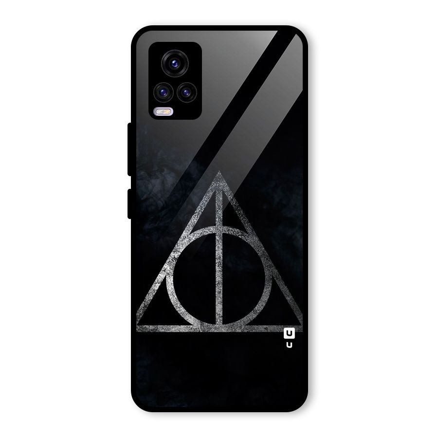 Rugged Triangle Design Glass Back Case for Vivo V20 2021