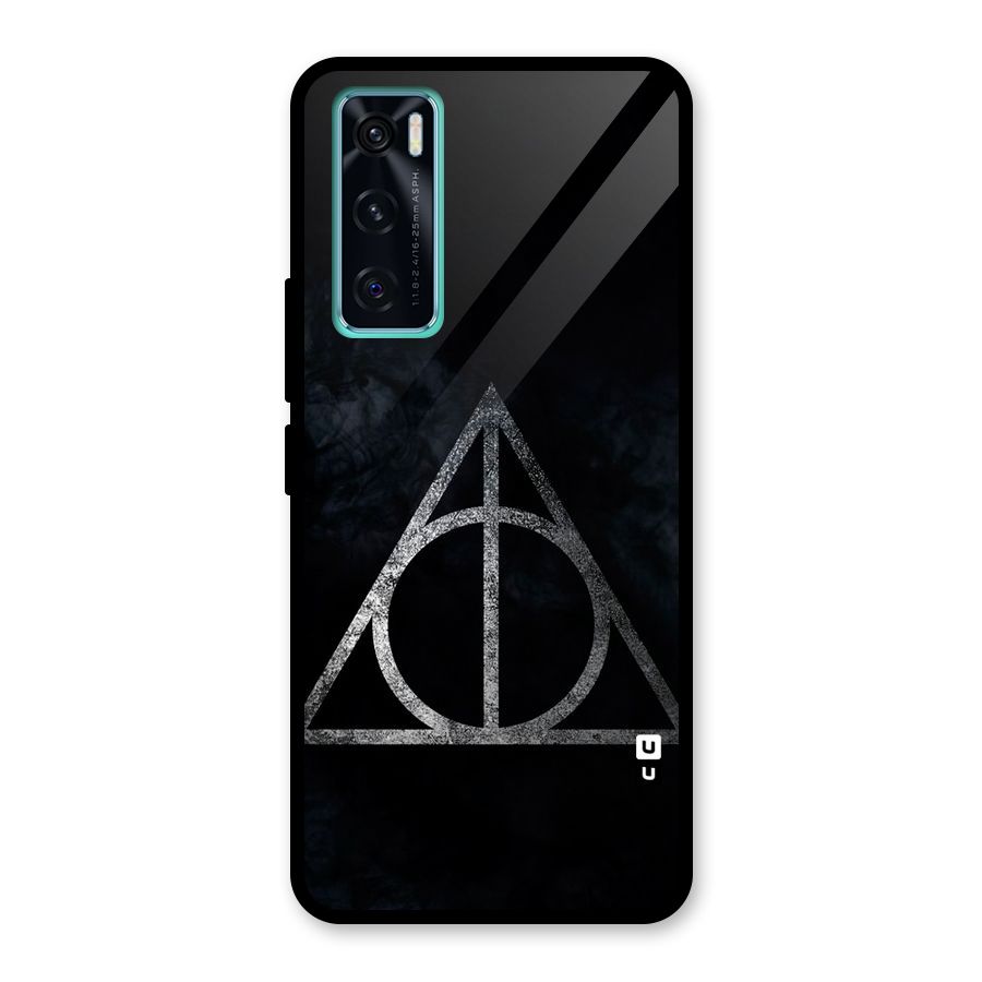 Rugged Triangle Design Glass Back Case for Vivo V20 SE