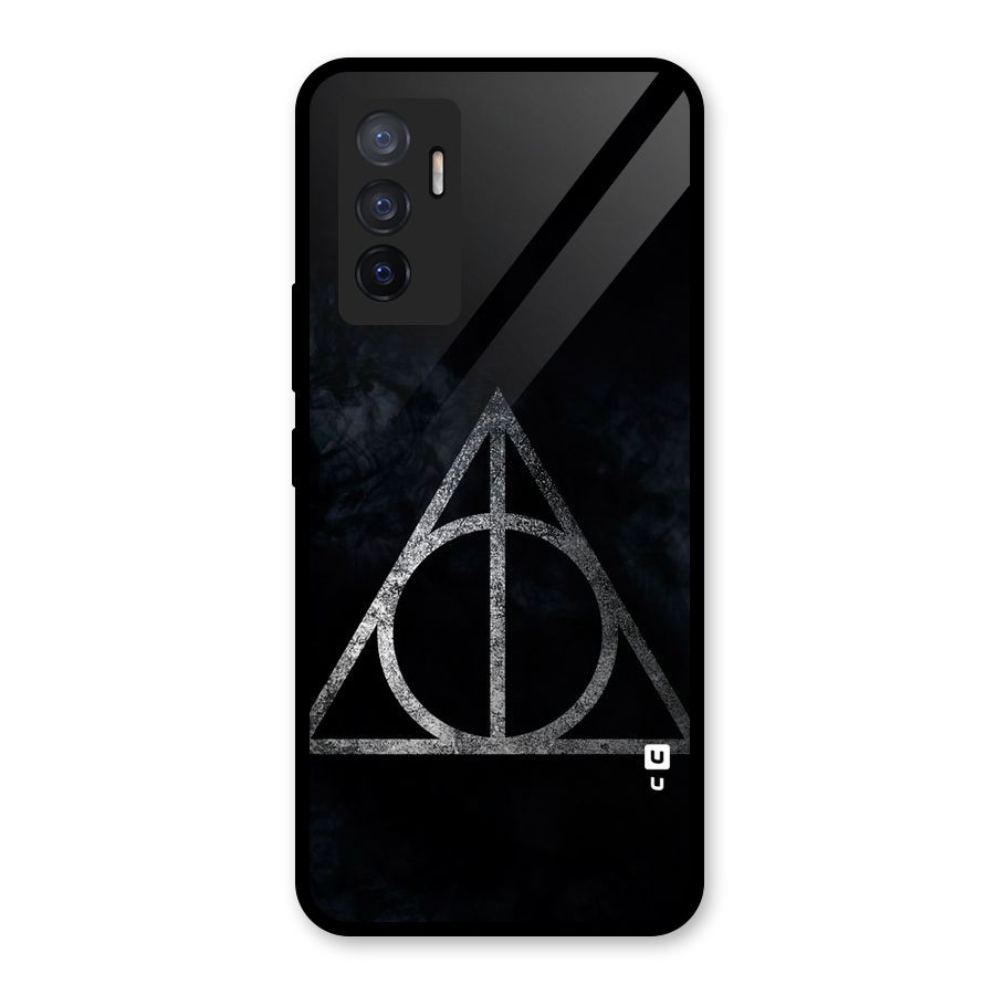 Rugged Triangle Design Glass Back Case for Vivo V23e