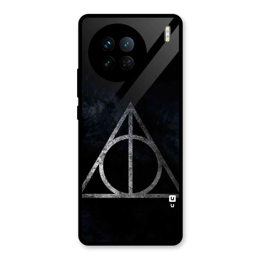 Rugged Triangle Design Glass Back Case for Vivo X90