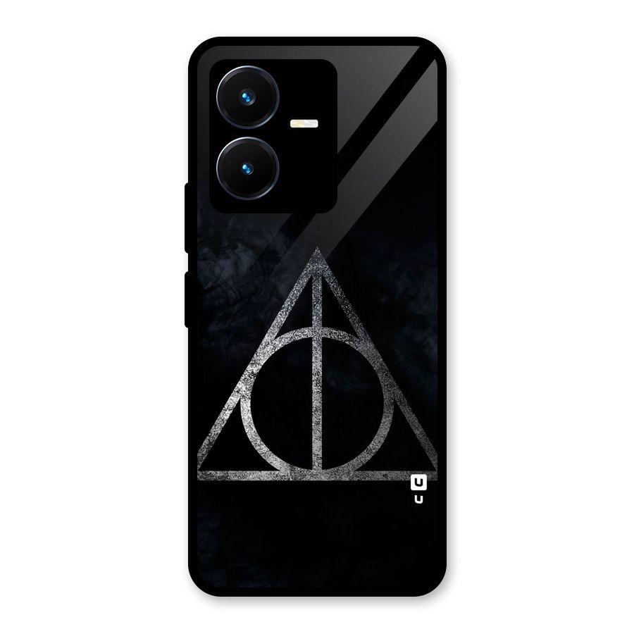 Rugged Triangle Design Glass Back Case for Vivo Y22s