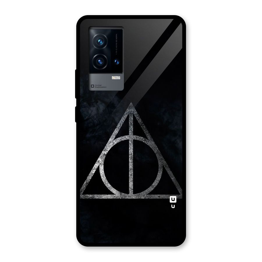 Rugged Triangle Design Glass Back Case for iQOO 9 5G