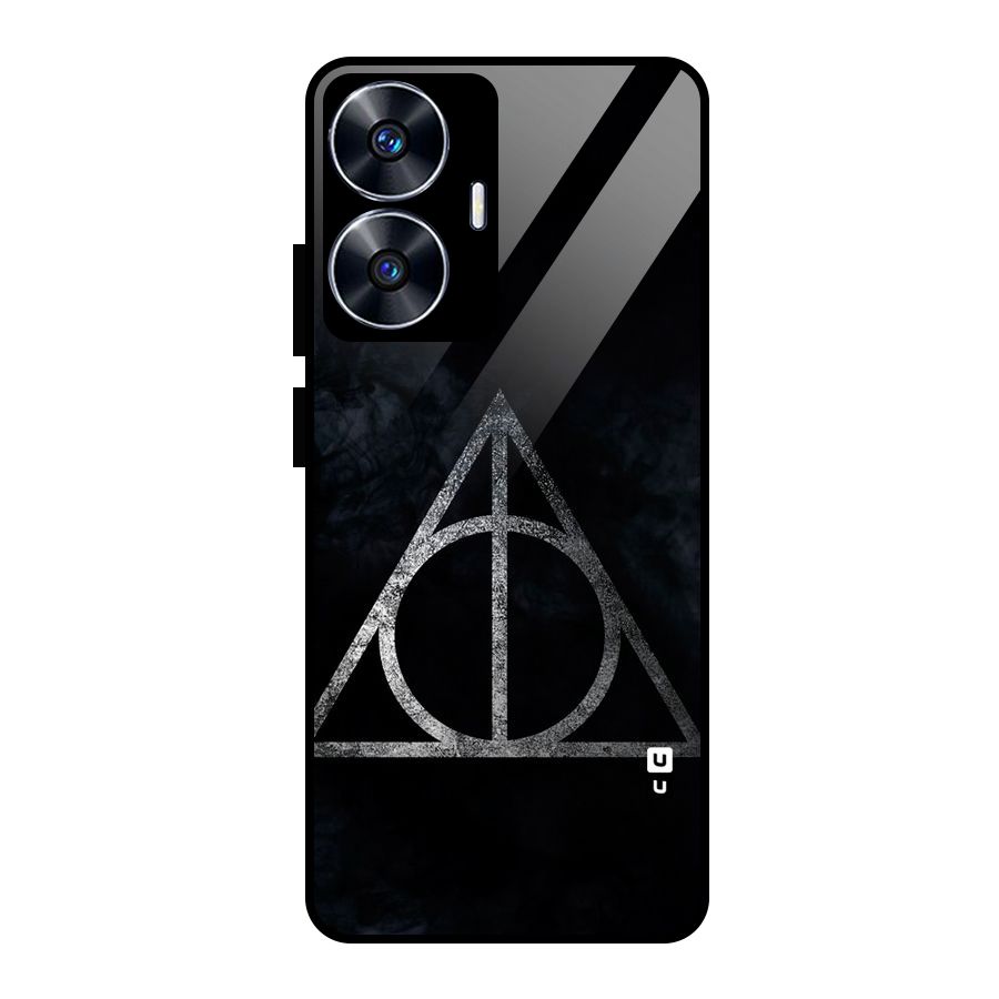 Rugged Triangle Design Glass Back Case for realme C55