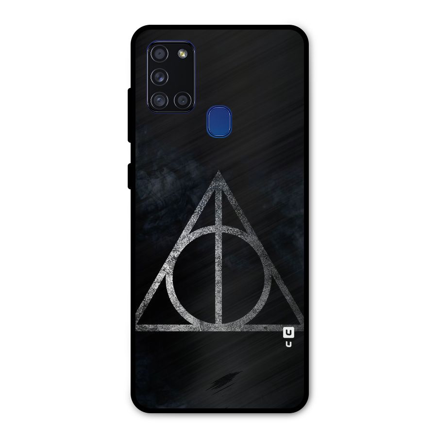 Rugged Triangle Design Metal Back Case for Galaxy A21s