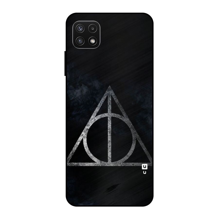Rugged Triangle Design Metal Back Case for Galaxy A22 5G