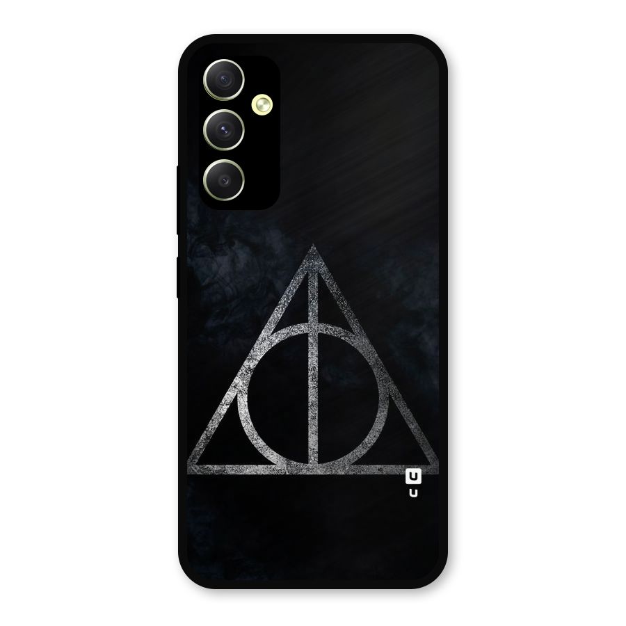 Rugged Triangle Design Metal Back Case for Galaxy A34