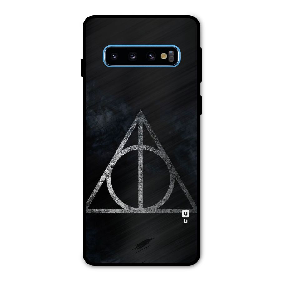 Rugged Triangle Design Metal Back Case for Galaxy S10